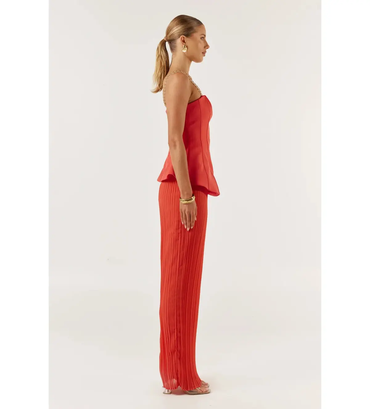 She is OLLÁ Marcelle Maxi Dress Red Size M/AU 10 - Image 5
