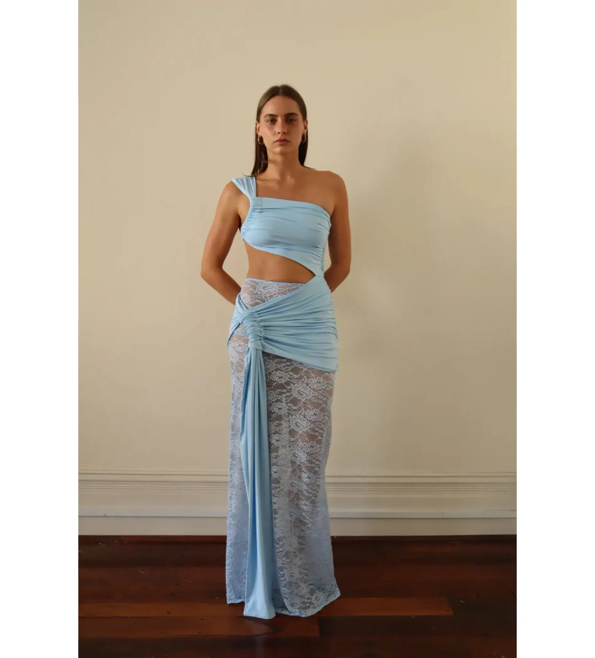 Deconduarte Paradiso Maxi Dress Baby Blue Size XS/AU 6 - Image 1