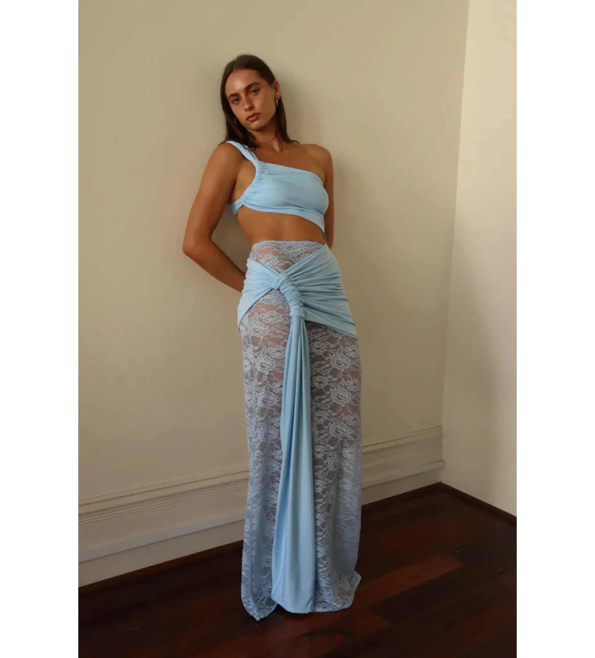 Deconduarte Paradiso Maxi Dress Baby Blue Size XS/AU 6 - Image 2