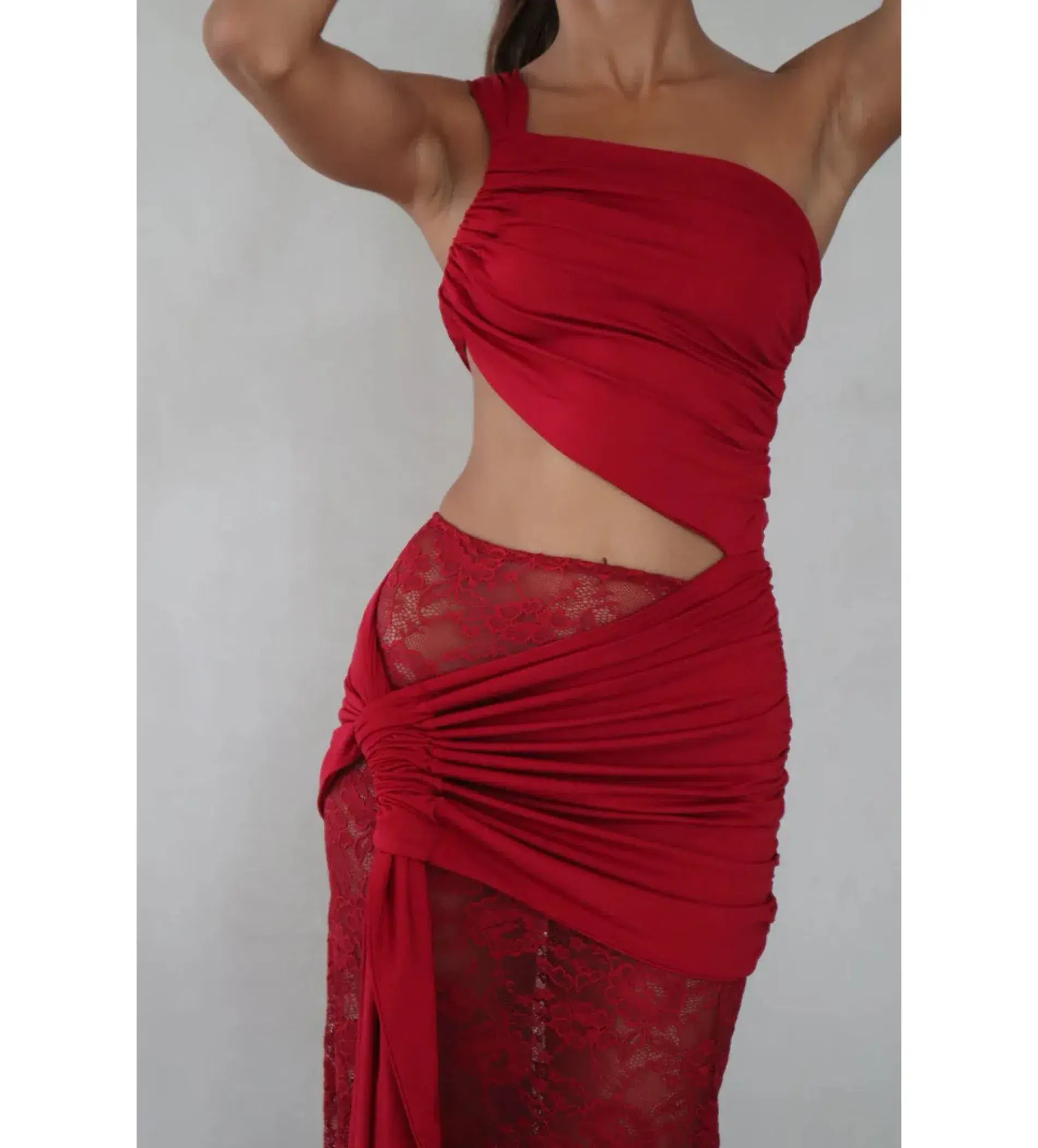 Deconduarte Paradiso Maxi Dress Berry Size M/AU 10 - Image 3