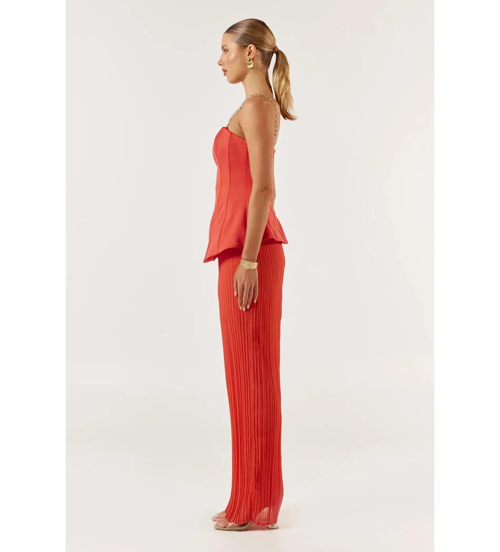 She is OLLÁ Marcelle Maxi Dress Red Size S/AU 8 - Image 4