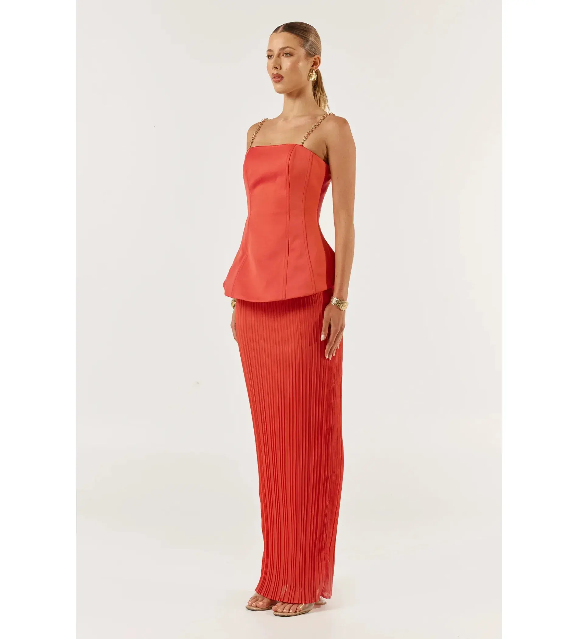 She is OLLÁ Marcelle Maxi Dress Red Size S/AU 8 - Image 3