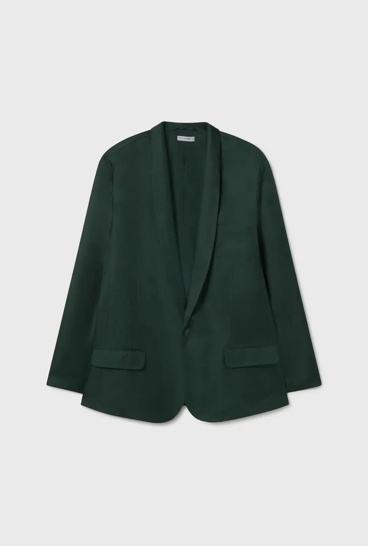 Silk Laundry Twill Miami Blazer Scarab Green Size 8/S - Image 4