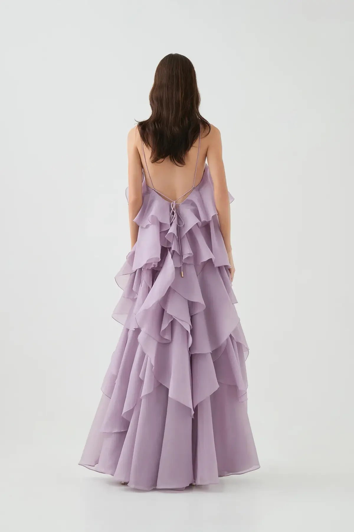 Aje Pandorea Layered Maxi Dress in Lilac Size 6 - Image 4