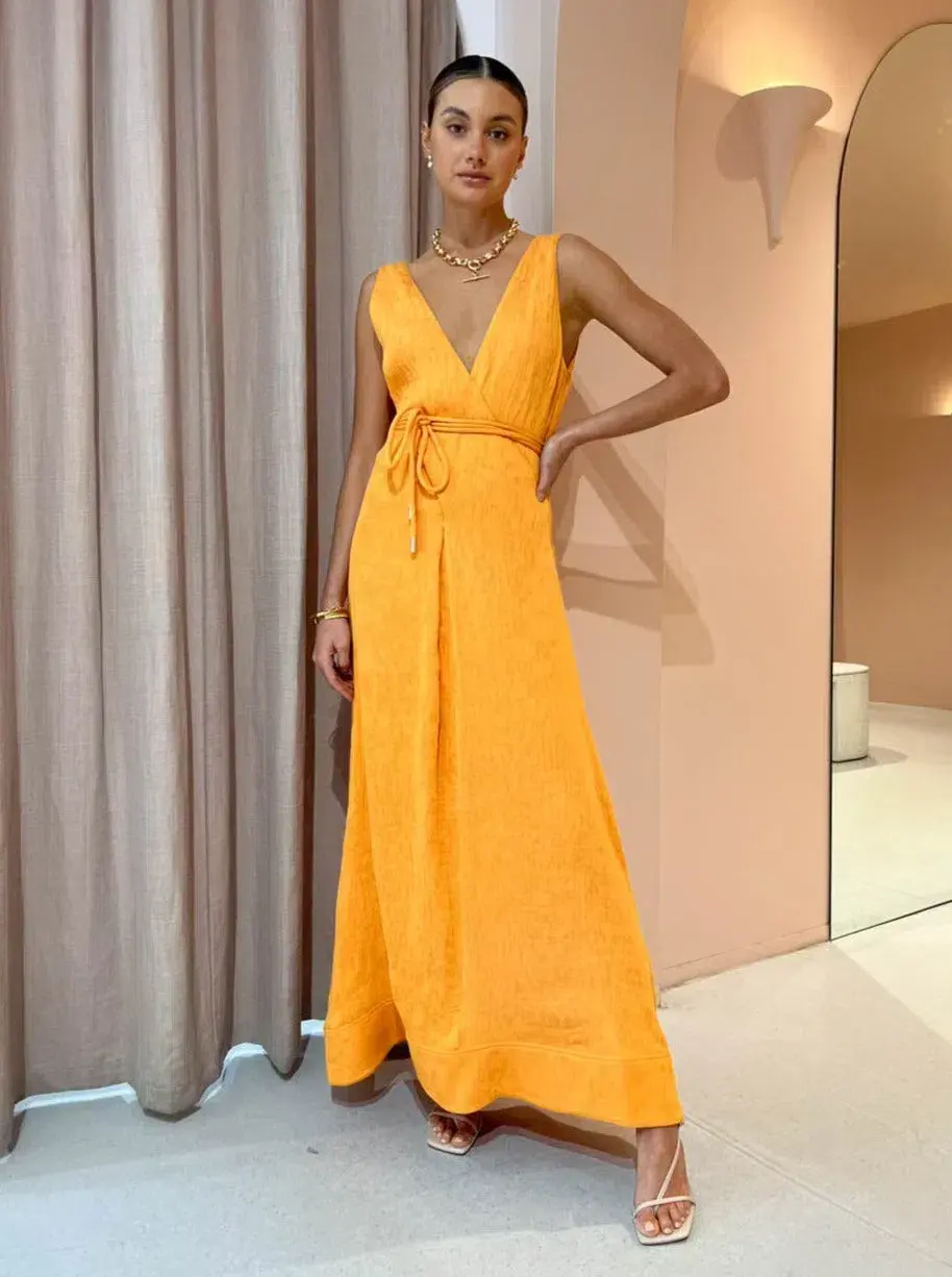 By Nicola Starboard Maxi dress  Orange Size 6 for rent on The Volte - main image