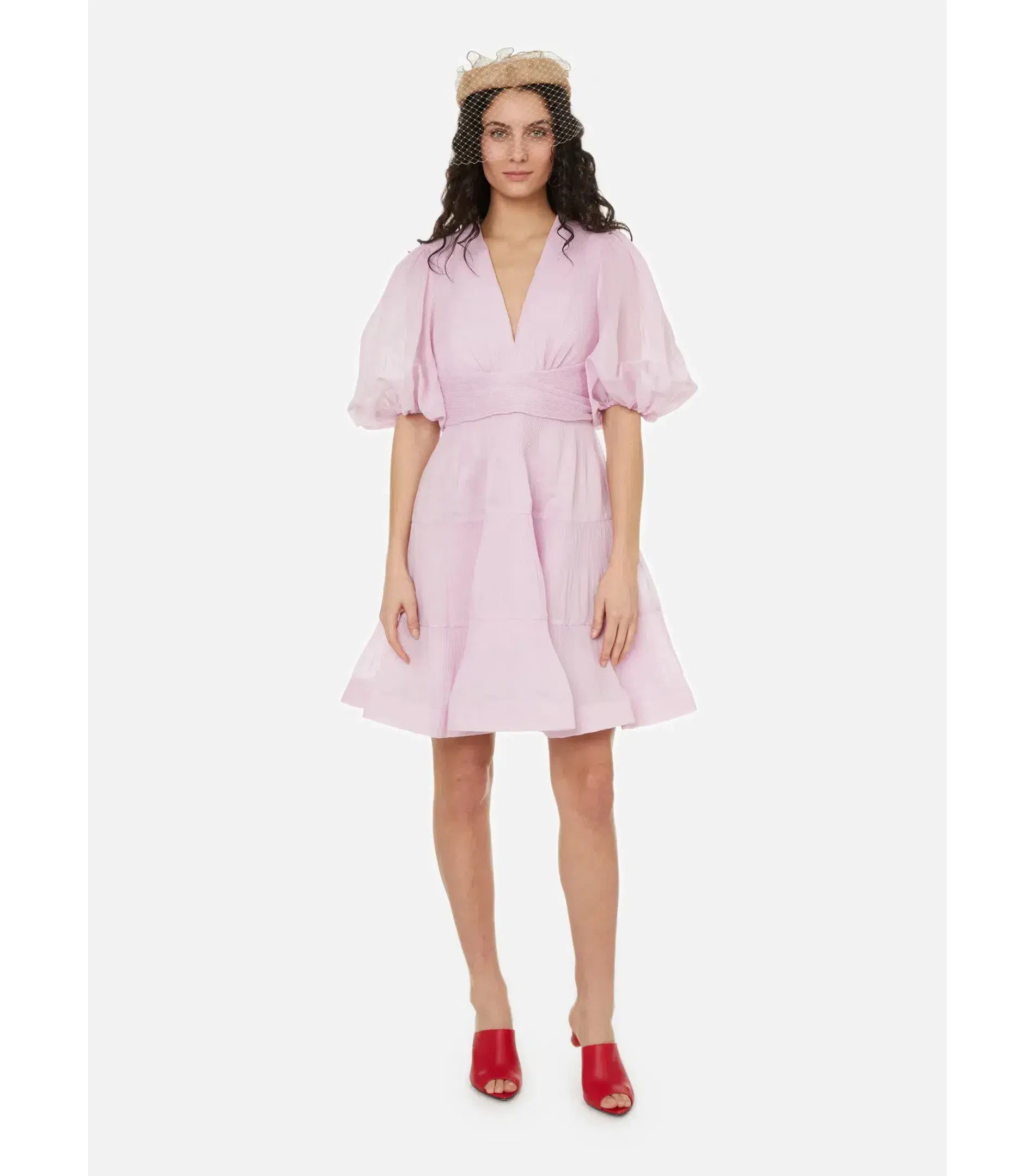 Zimmermann Pleated Mini Dress in Pink Size 2 / AU 12   - Image 1