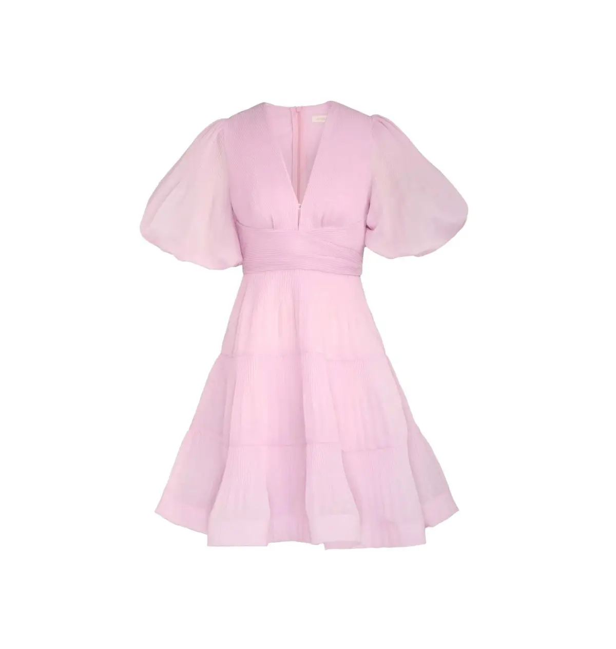 Zimmermann Pleated Mini Dress in Pink Size 2 / AU 12   - Image 3