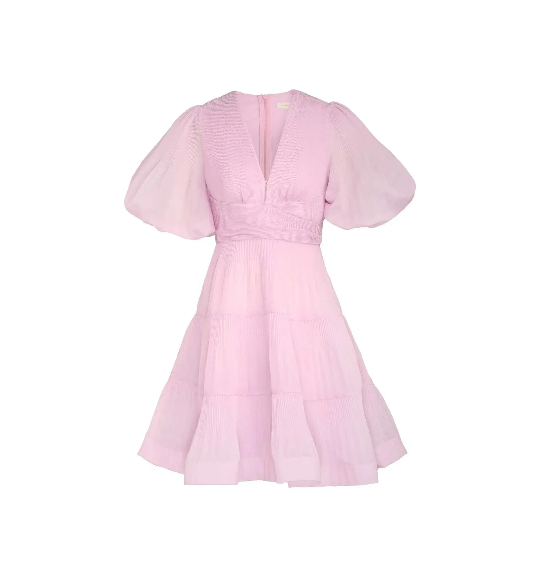 Zimmermann Pleated Mini Dress in Pink Size 2 / AU 12   - Image 3