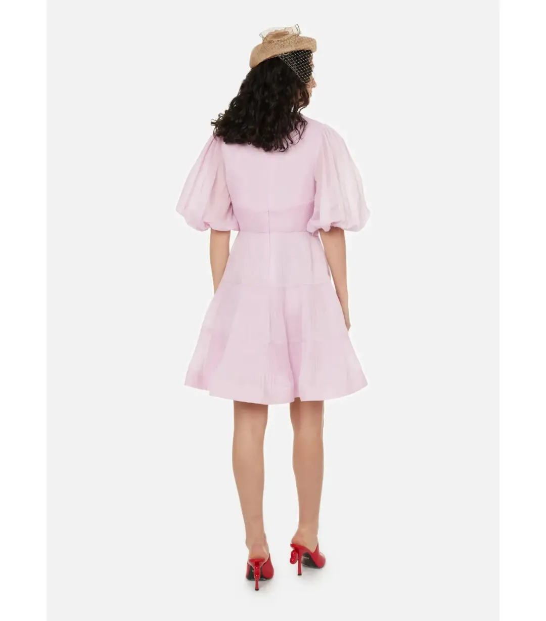 Zimmermann Pleated Mini Dress in Pink Size 2 / AU 12   for rent on The Volte - main image