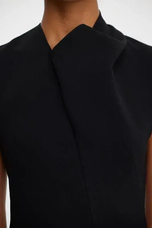 Acler Warfield Mini Dress Black Size AU 14 - Image 3