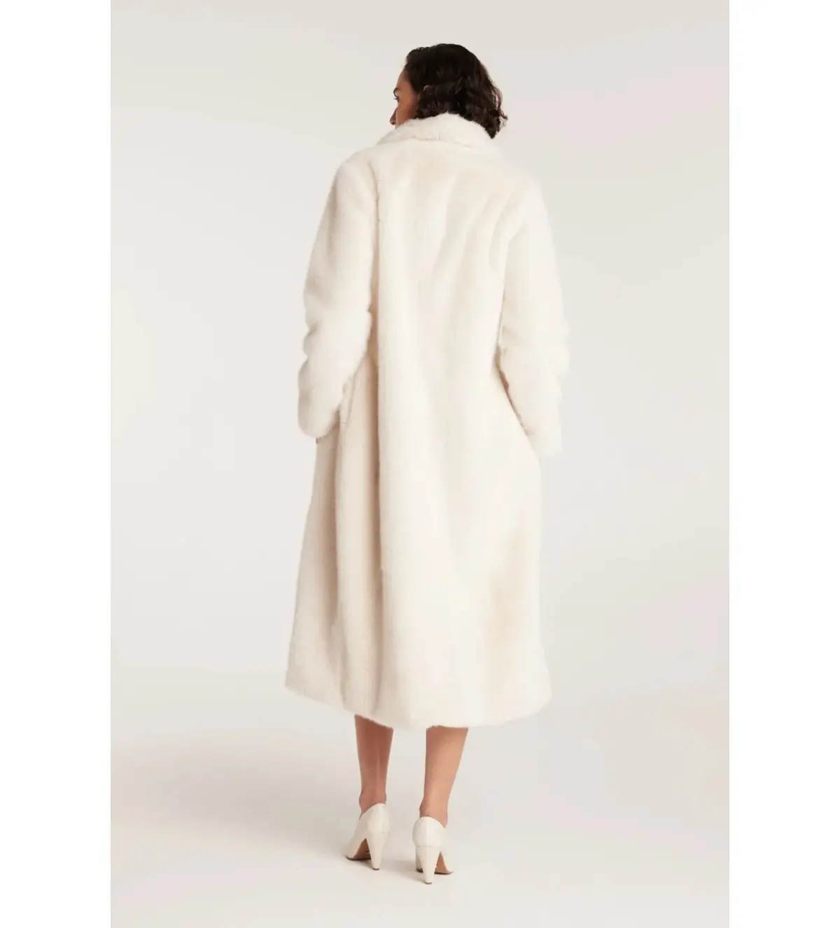 Perri Cutten The Shag Coat Ecru One Size M/AU 10  - Image 3