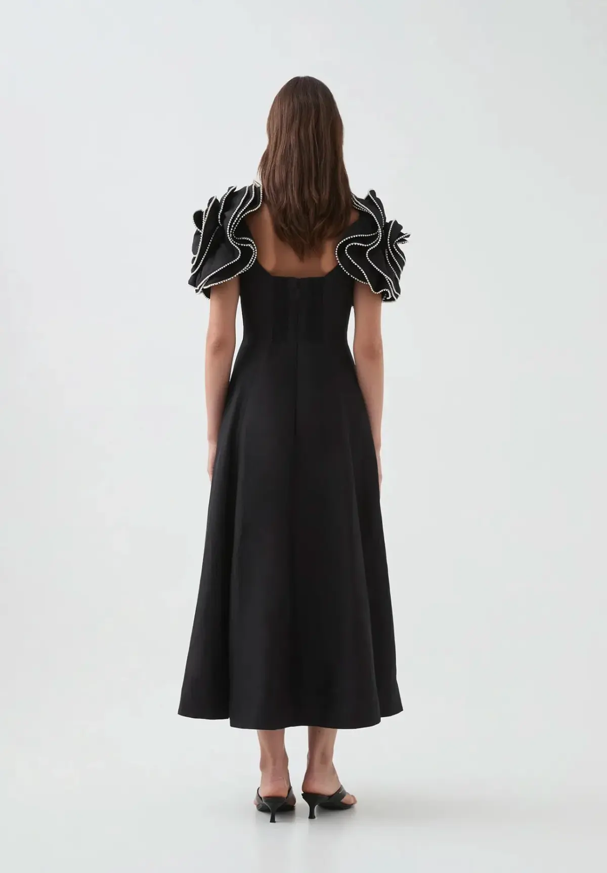 Aje Twyla Midi Dress Black Size AU 16 - Image 2