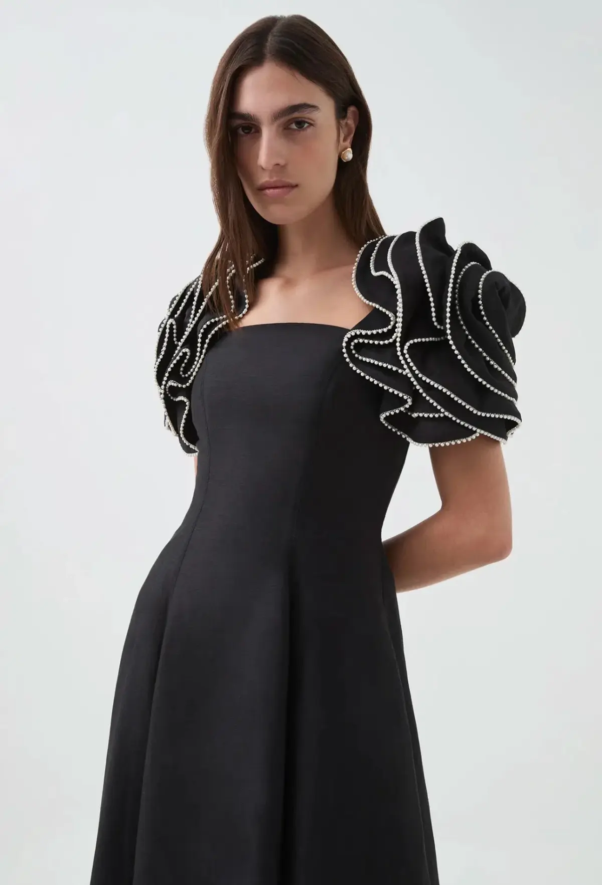 Aje Twyla Midi Dress Black Size AU 16 - Image 3