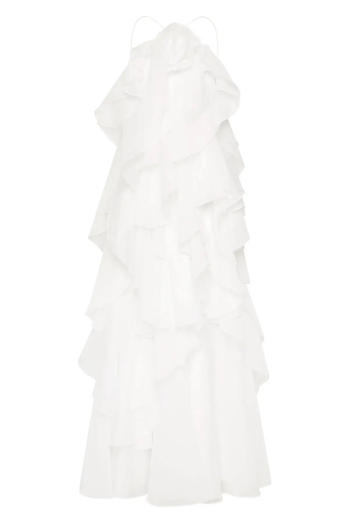 Aje Pandorea Layered Maxi Dress Ivory Size 8 - Image 6