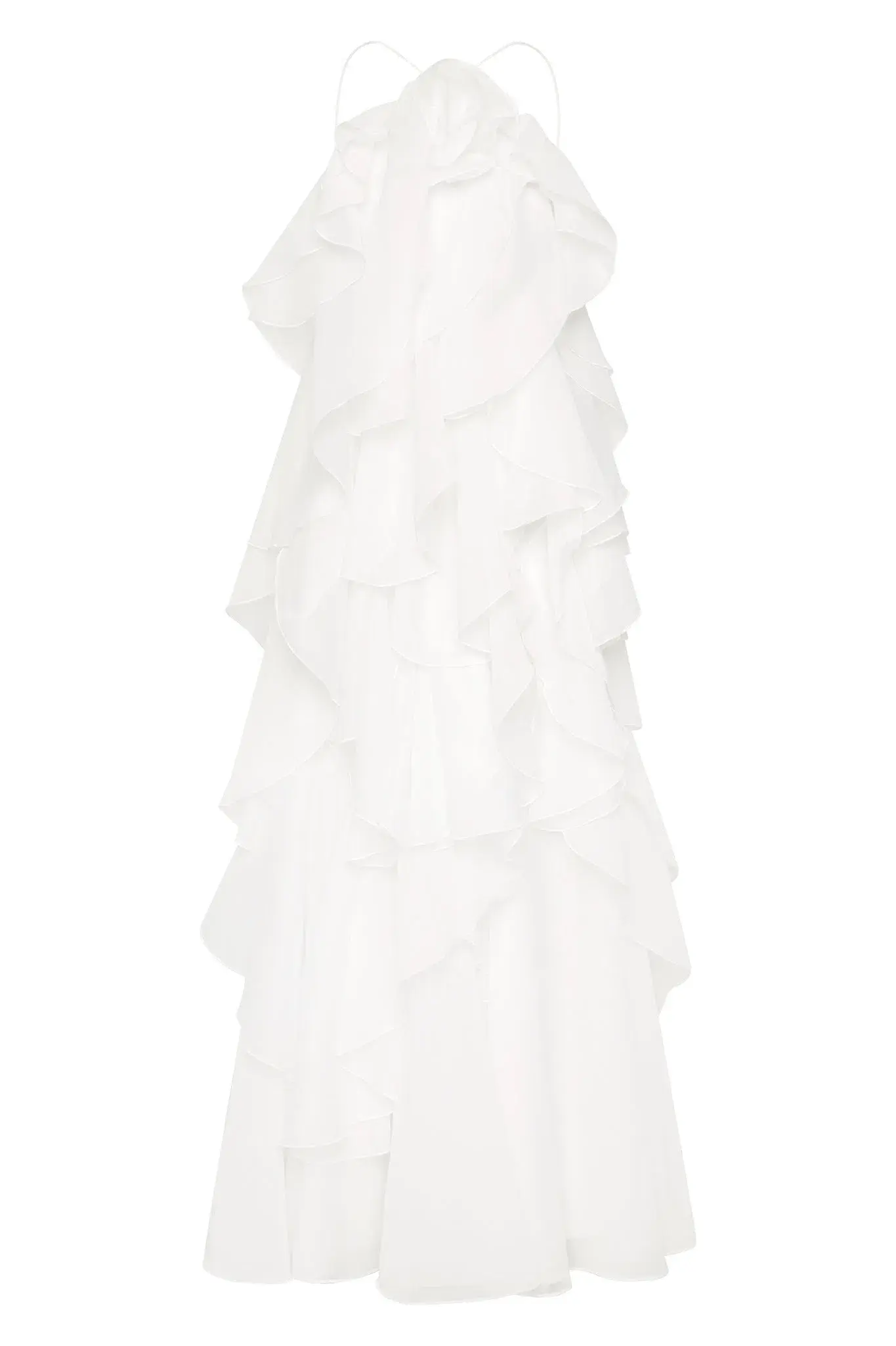 Aje Pandorea Layered Maxi Dress Ivory Size 8 - Image 6