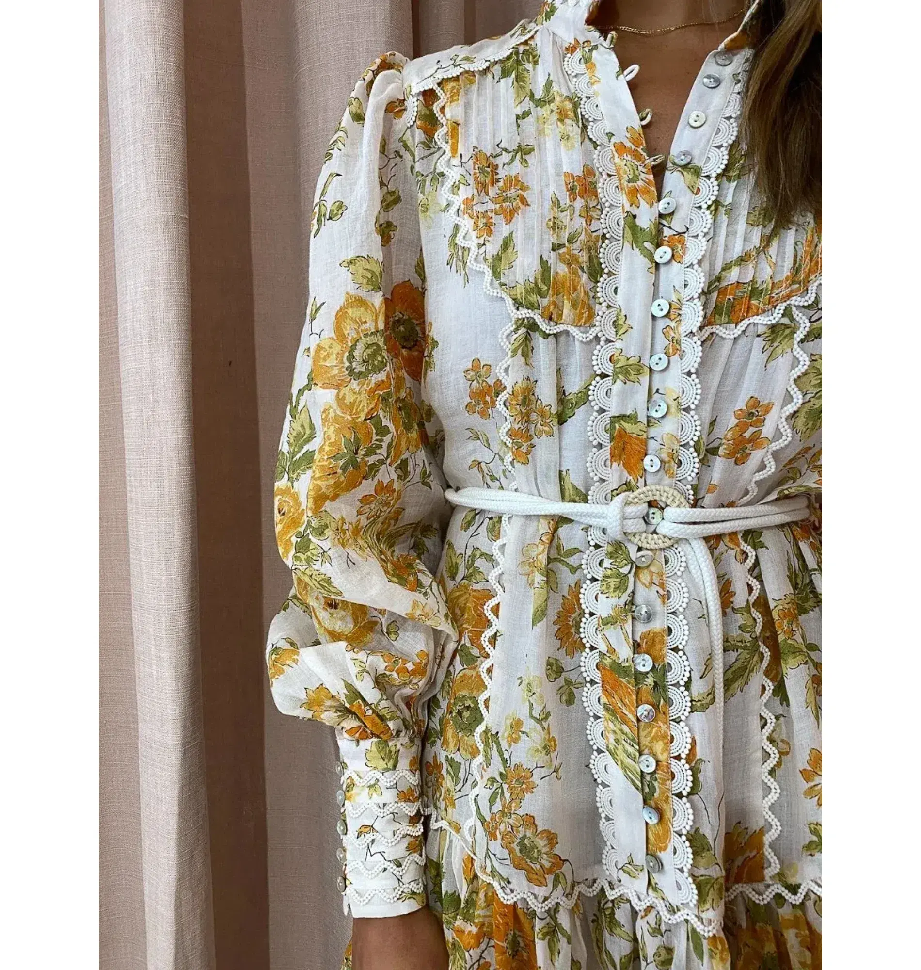 Alemais Songbird Mini Dress Print Size AU 8 - Image 3