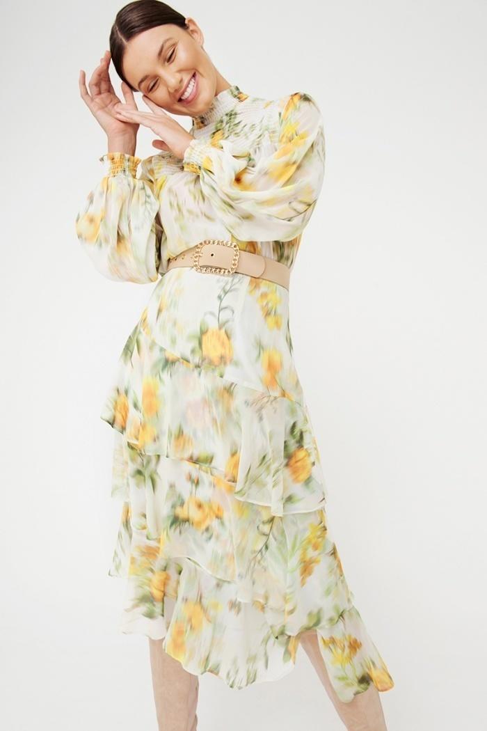 Sheike Blurred Floral Top & Skirt size 8 - Image 1