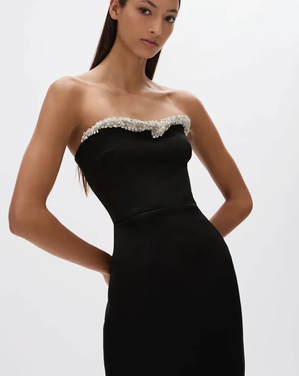 Rachel Gilbert Lorna Dress Gown Midi Black Size 0 / AU 6  for rent on The Volte - main image