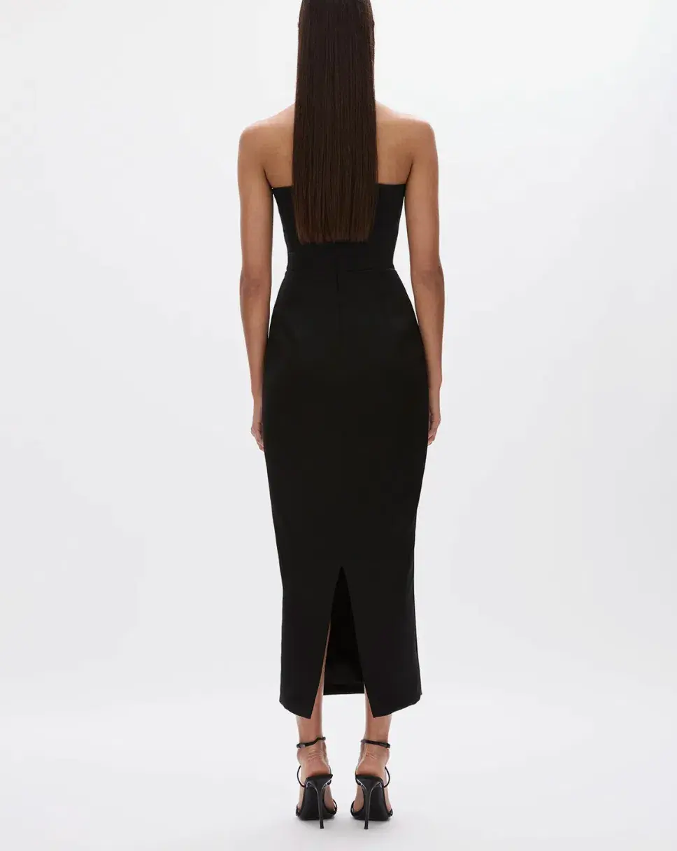 Rachel Gilbert Lorna Dress Gown Midi Black Size 0 / AU 6  for rent on The Volte - main image