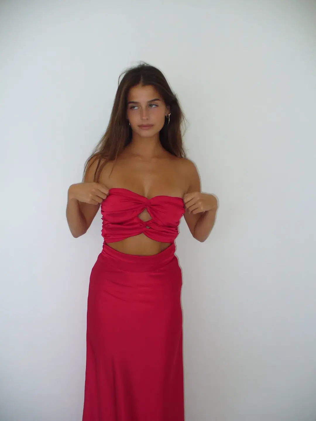 HNTR the Label Inka Gown Wine Size S / AU 8 for rent on The Volte - main image