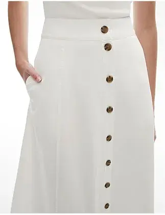 Witchery Cotton Poplin Skirt White Size 12  for rent on The Volte - main image