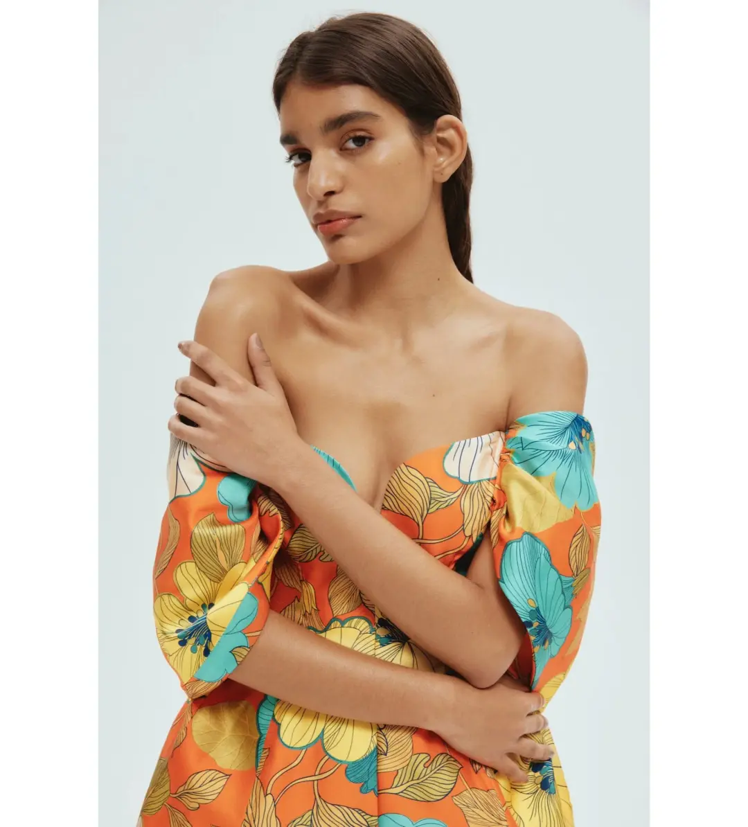 Alemais Piato Sculpt Mini Dress Floral Size 6 for rent on The Volte - main image