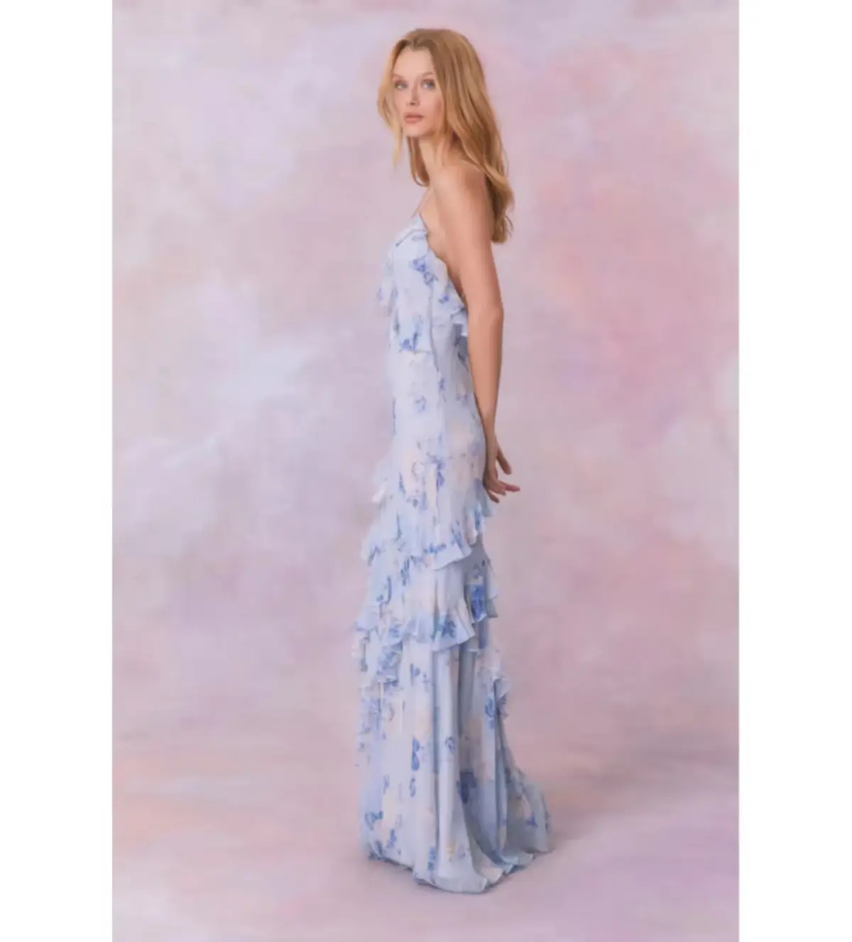 LoveShackFancy Whisper Blue Rialto Maxi in Blue Size US4/ AU 8 - Image 2