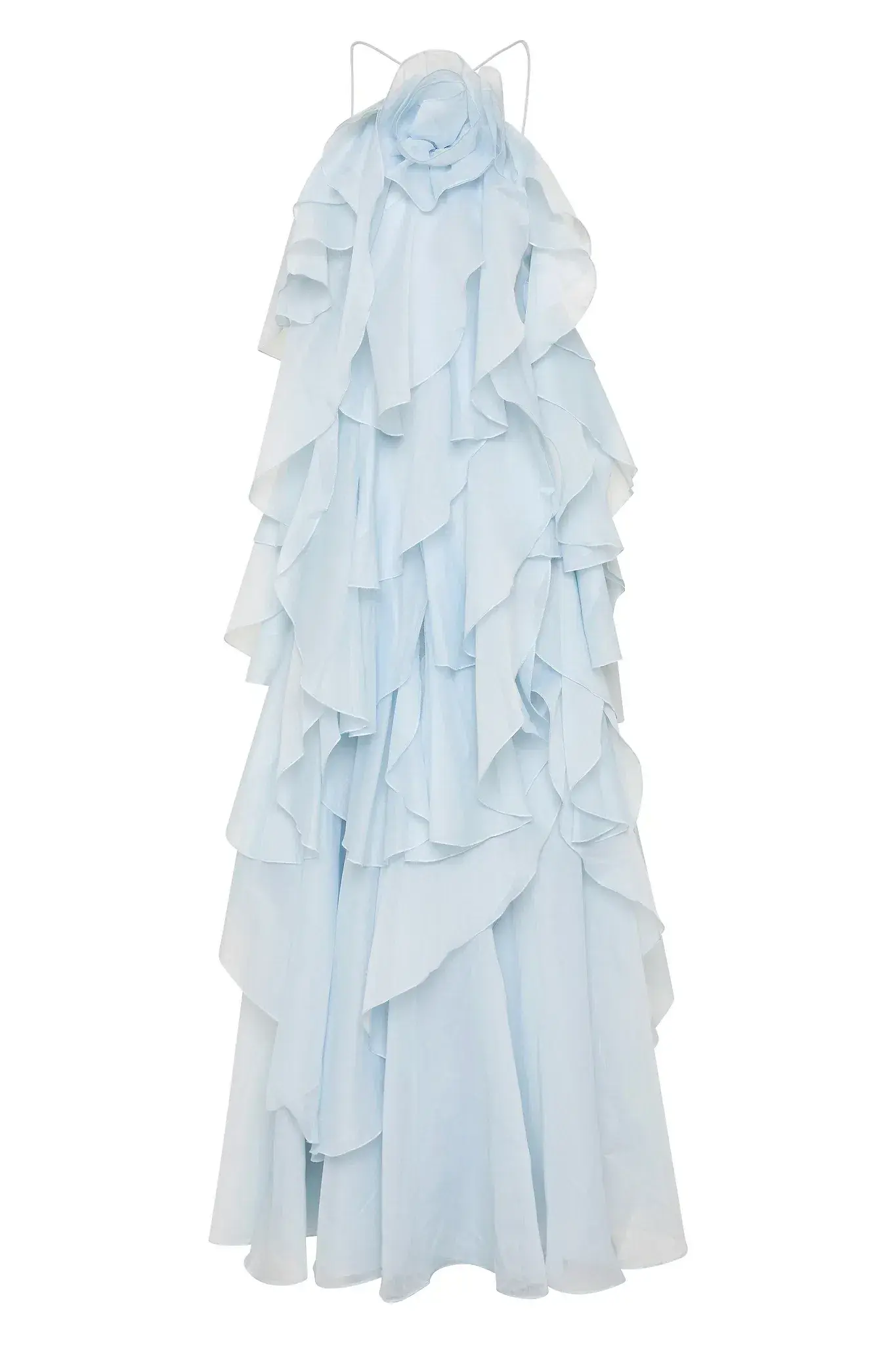 Aje Pandorea Layered Maxi Dress Silver Blue Size AU 8 - Image 5