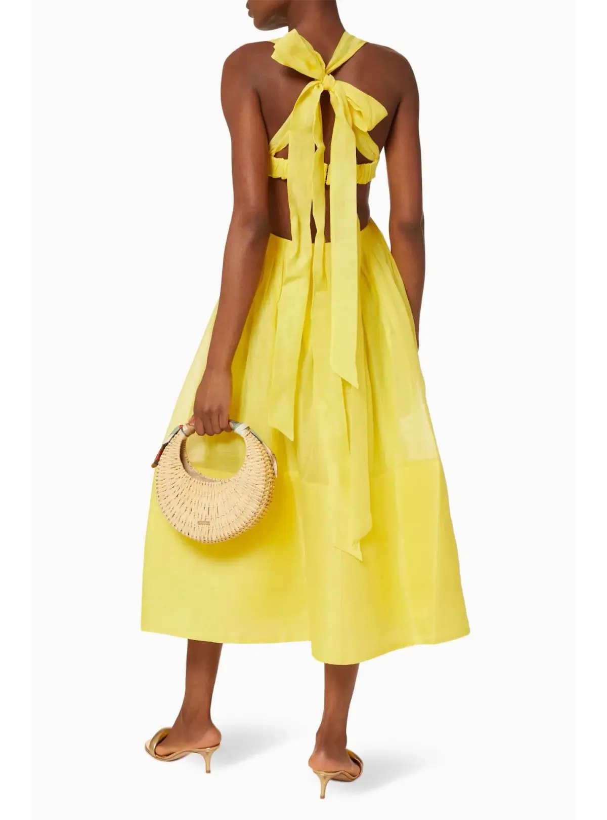 Zimmermann Botanica Bralette Midi Gown Sunshine Yellow Size 0 / AU 8 - Image 3