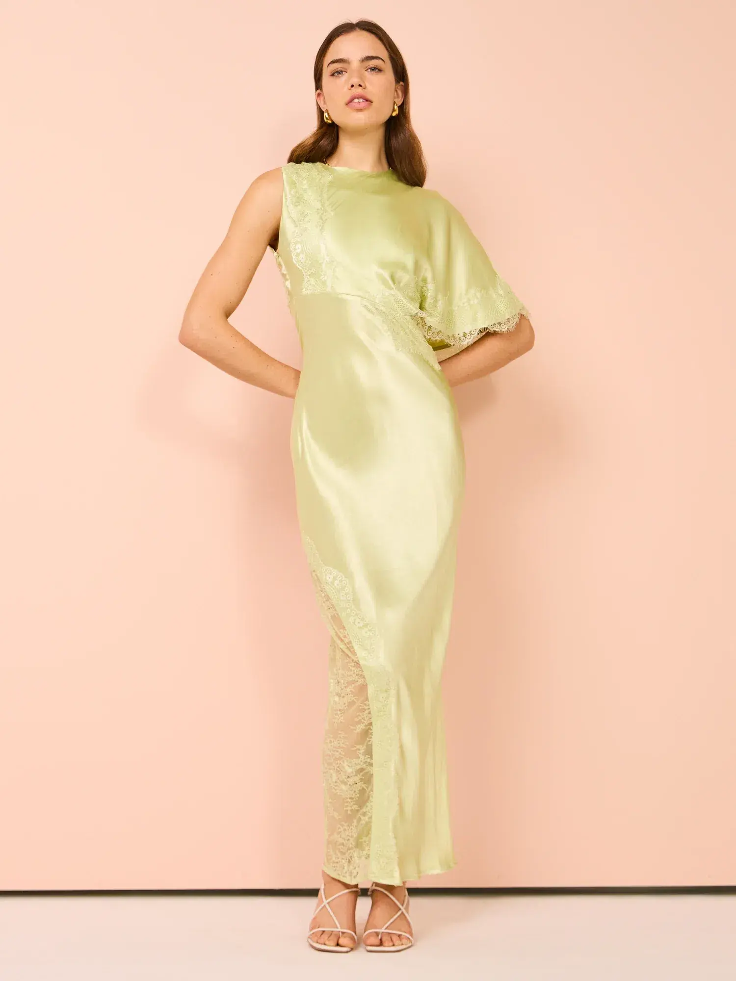 Nicky Asymmetric Sleeve Maxi Dress Size S/ AU 8  - Image 2