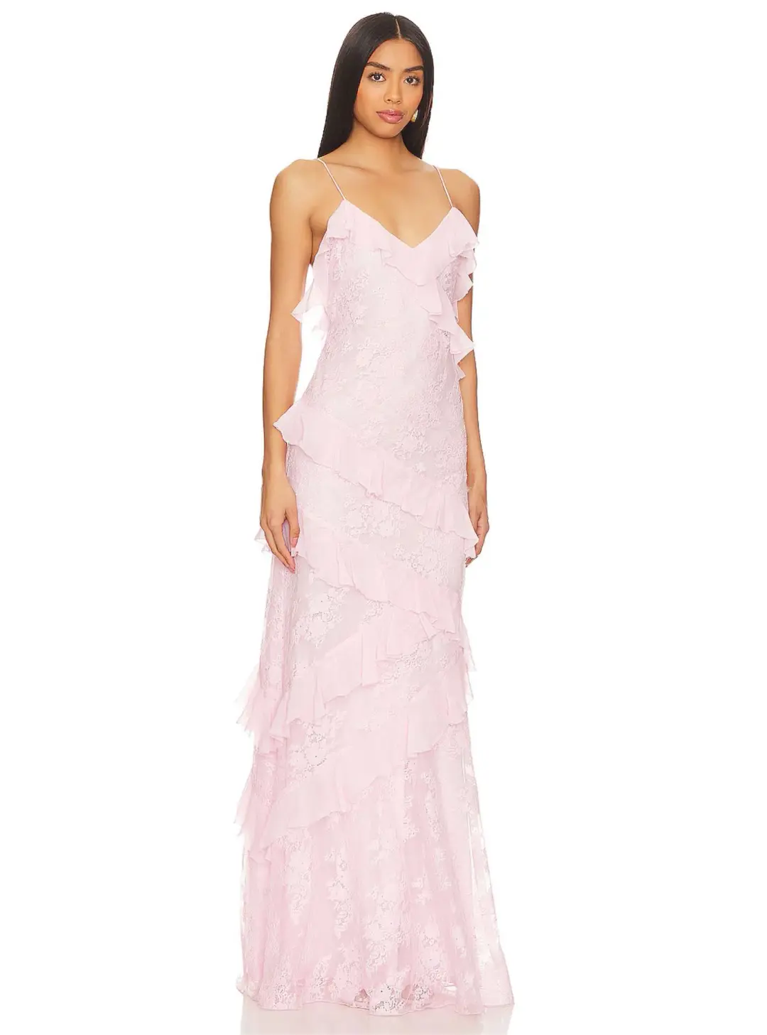 LoveShackFancy Rialto Maxi Dress Rose Latte Pink Size 6 for rent on The Volte - main image