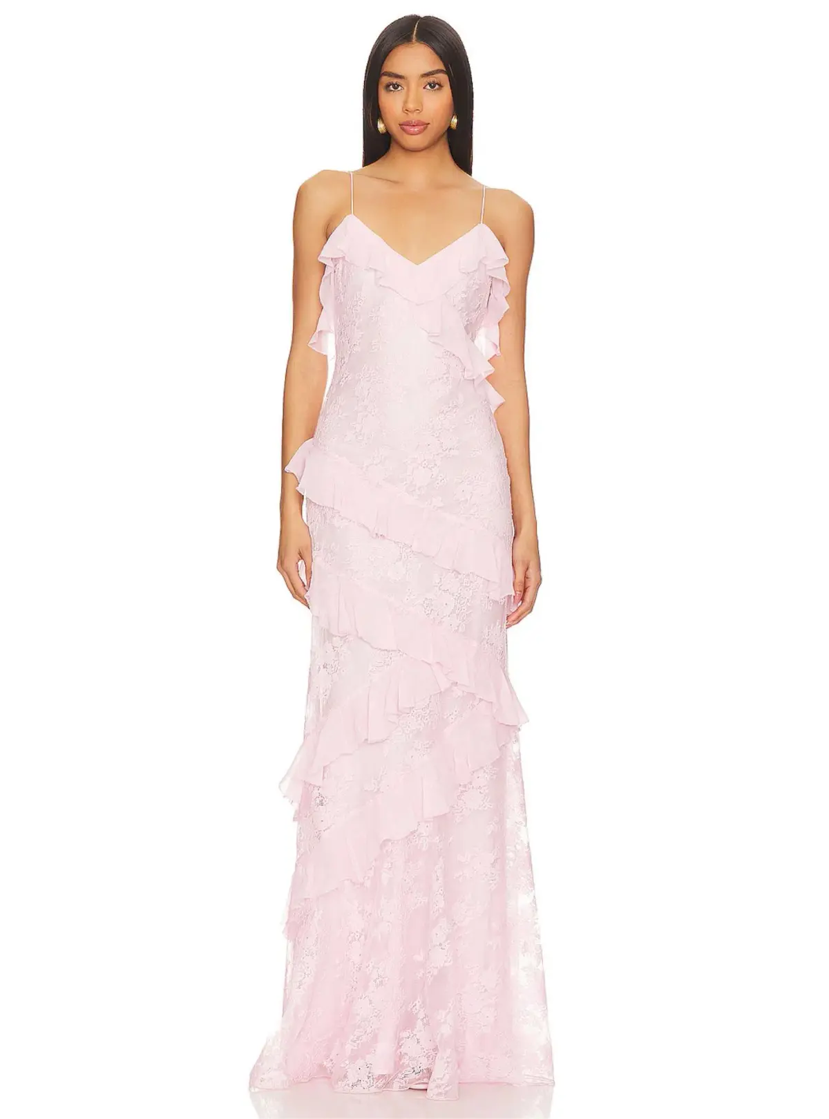 LoveShackFancy Rialto Maxi Dress Rose Latte Pink Size 6 - Image 1