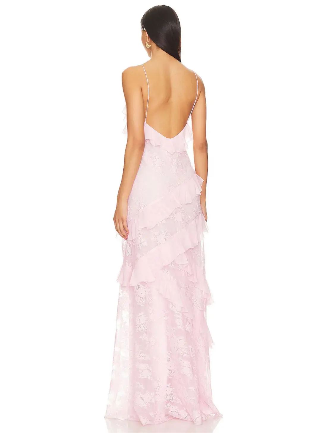 LoveShackFancy Rialto Maxi Dress Rose Latte Pink Size 6 for rent on The Volte - main image