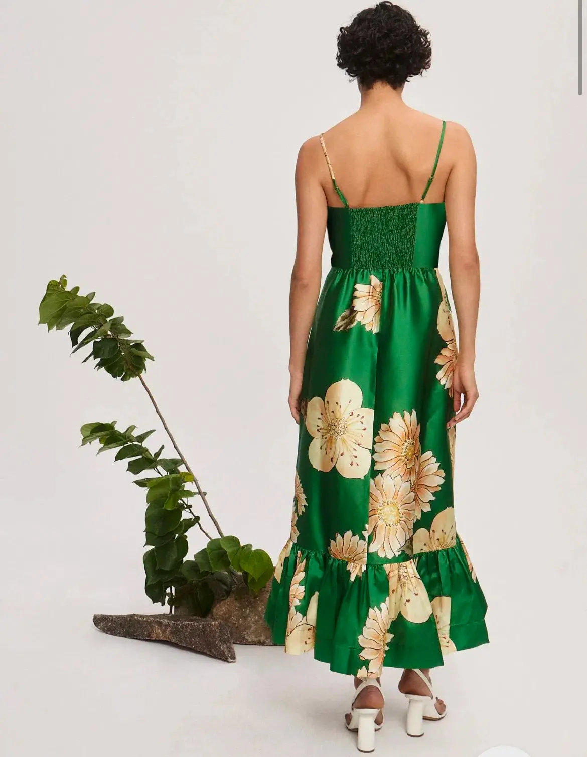 Alemais Sage Midi Dress Floral Size 10 - Image 3