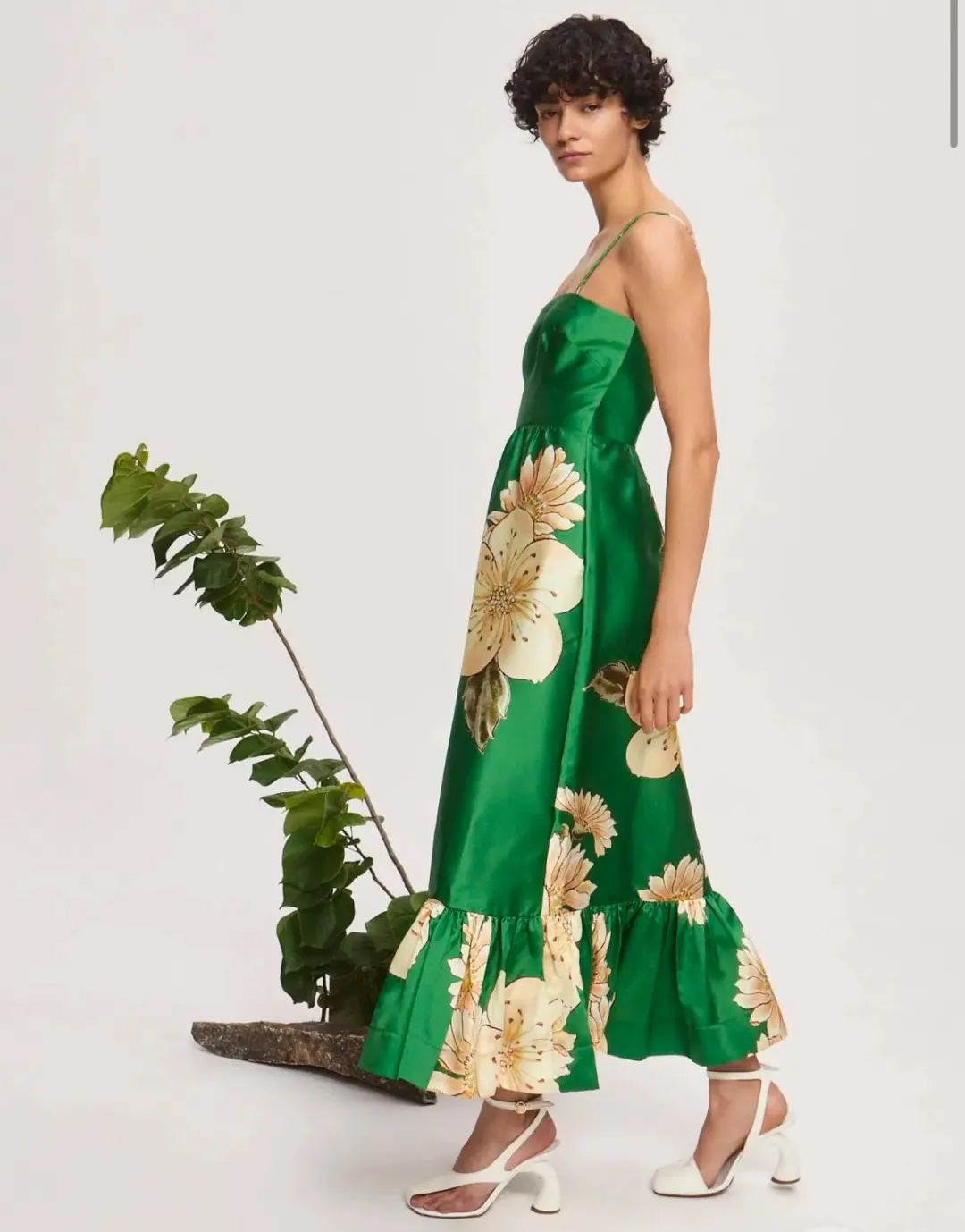 Alemais Sage Midi Dress Floral Size 10 for rent on The Volte - main image