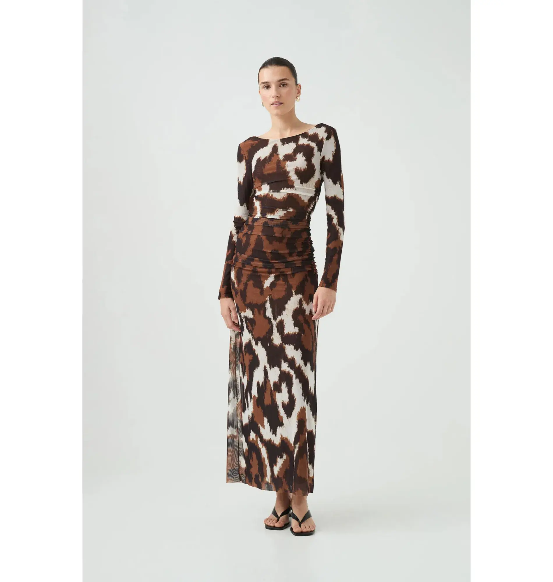 Aje Sym Long Sleeve Dress Wild Abstract Size L / AU 12 - Image 2