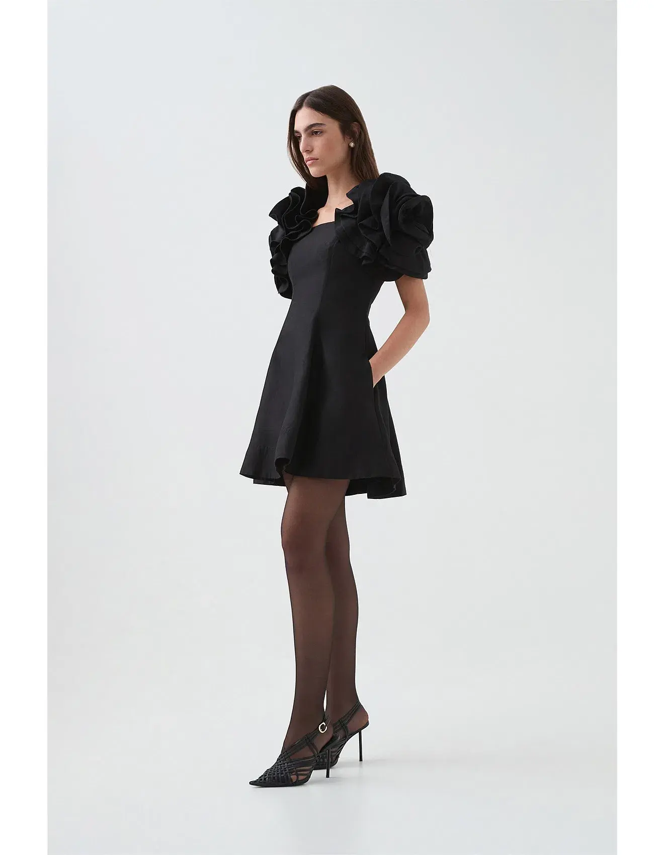 Aje Twyla Mini Dress Black Size 14 - Image 2
