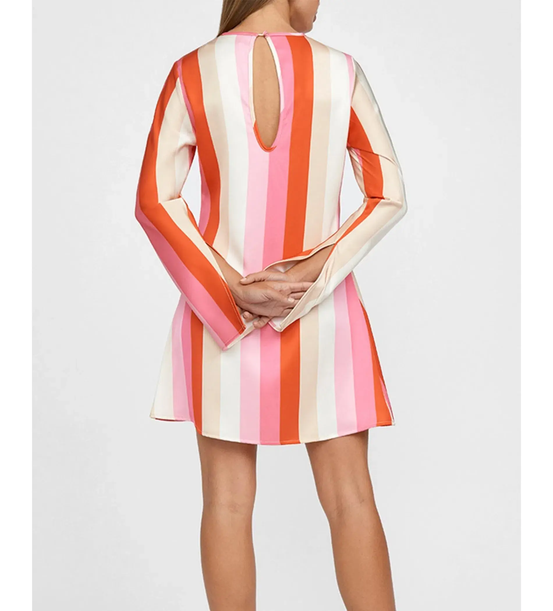By Johnny Multi Stripe Shift Mini Dress in Multi Size 8 - Image 3