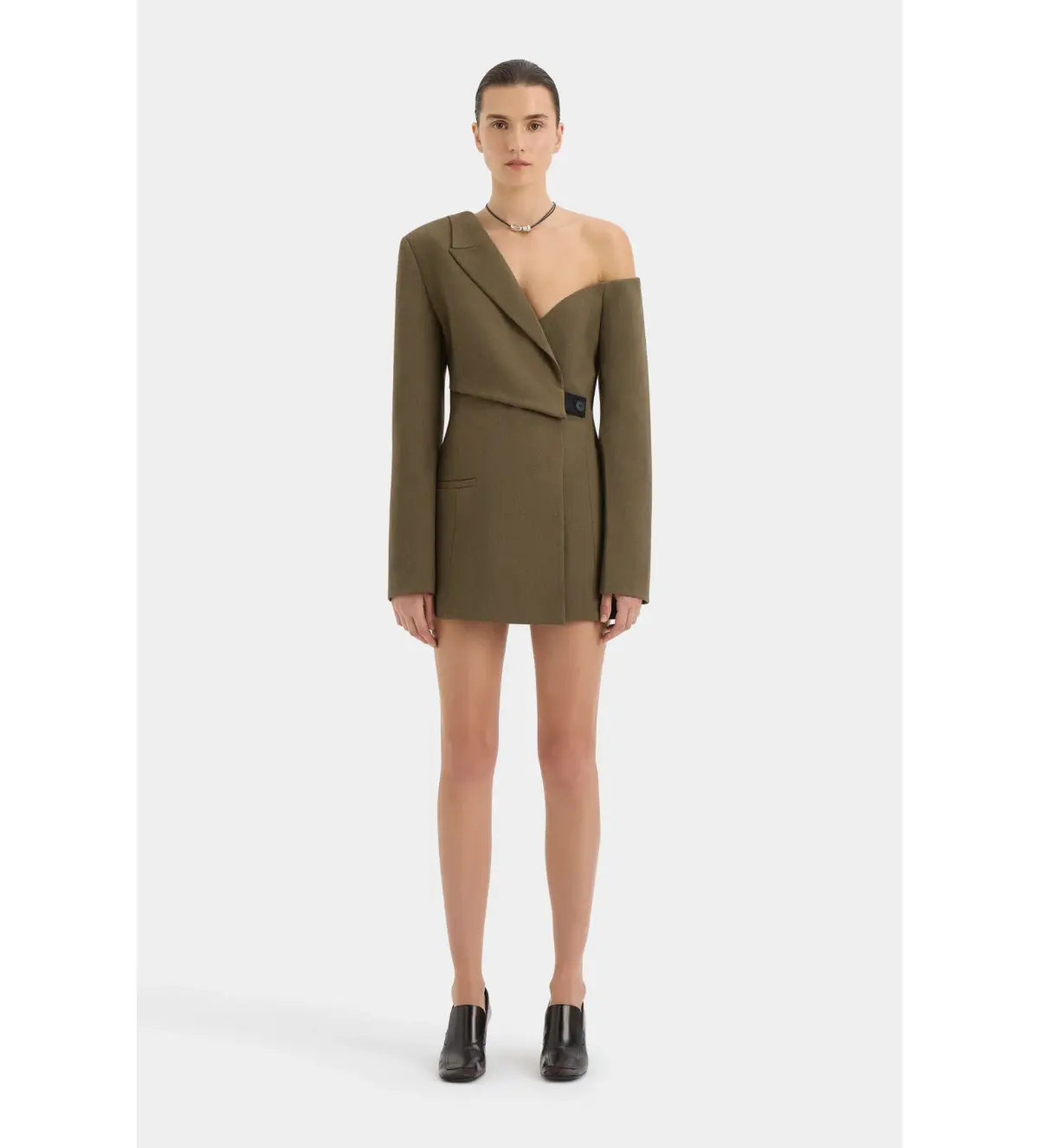 Sir Sartoria Mini Dress in Chocolate Marle Size 2/ AU 10 - Image 1
