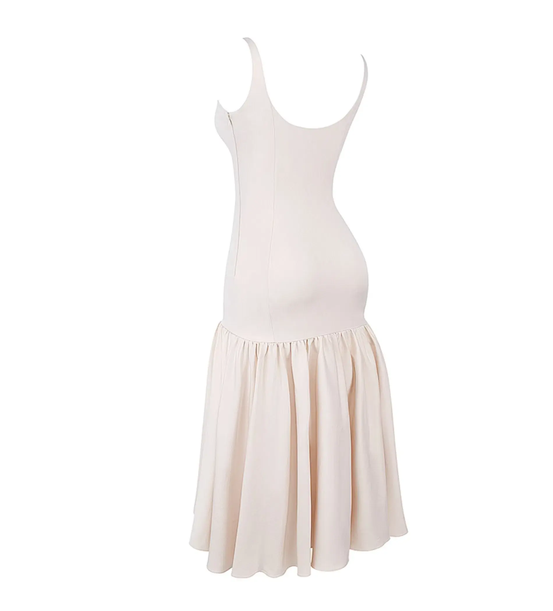House of CB Amore Dropped Waist Midi Dress Vintage Cream Size XS/AU 6 - Image 13