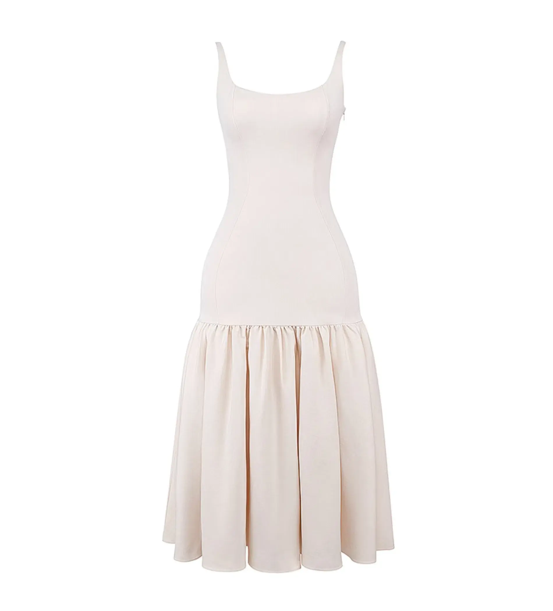 House of CB Amore Dropped Waist Midi Dress Vintage Cream Size XS/AU 6 - Image 12