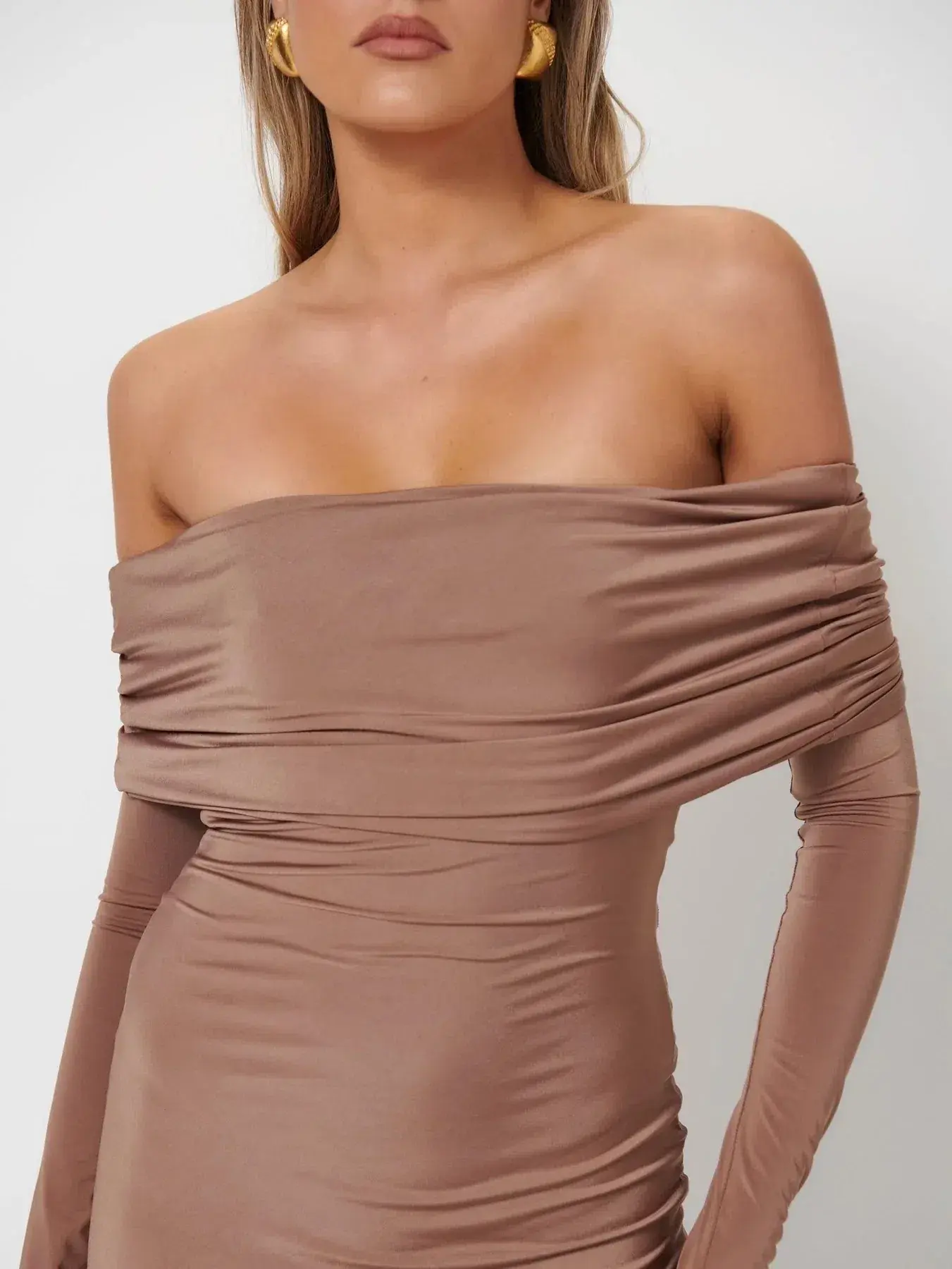 Effie Kats Gwen Gown In Coffee Size S/Au 8 - Image 5
