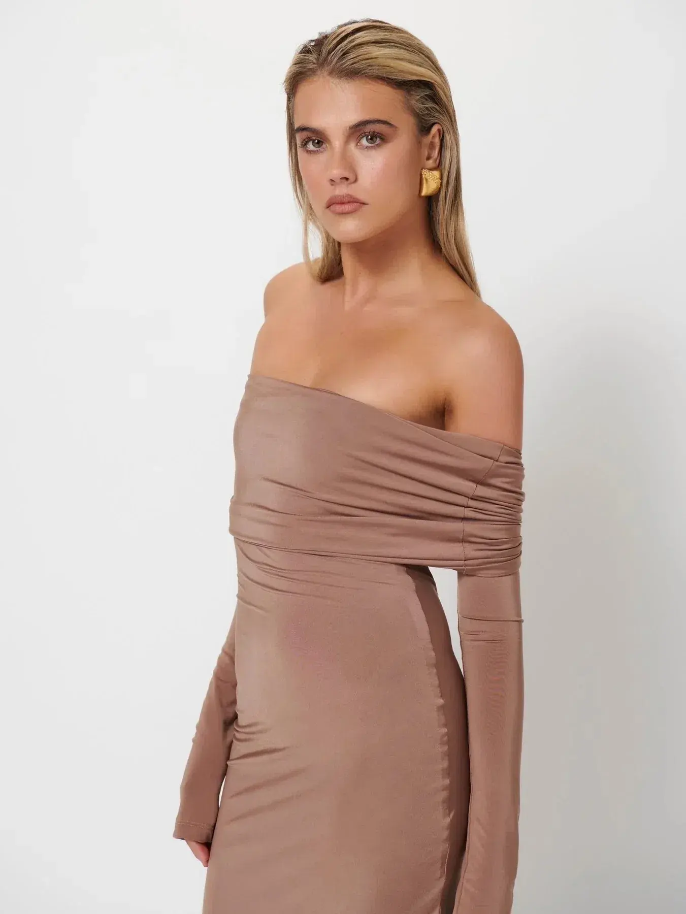 Effie Kats Gwen Gown In Coffee Size S/Au 8 - Image 3