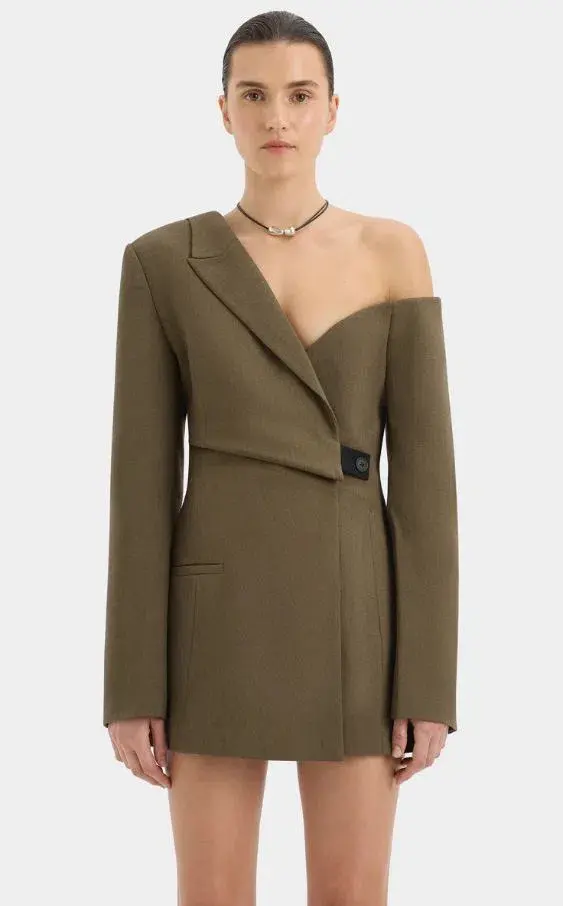 Sir Sartoria Mini Dress Chocolate Marle Size AU 12 - Image 2