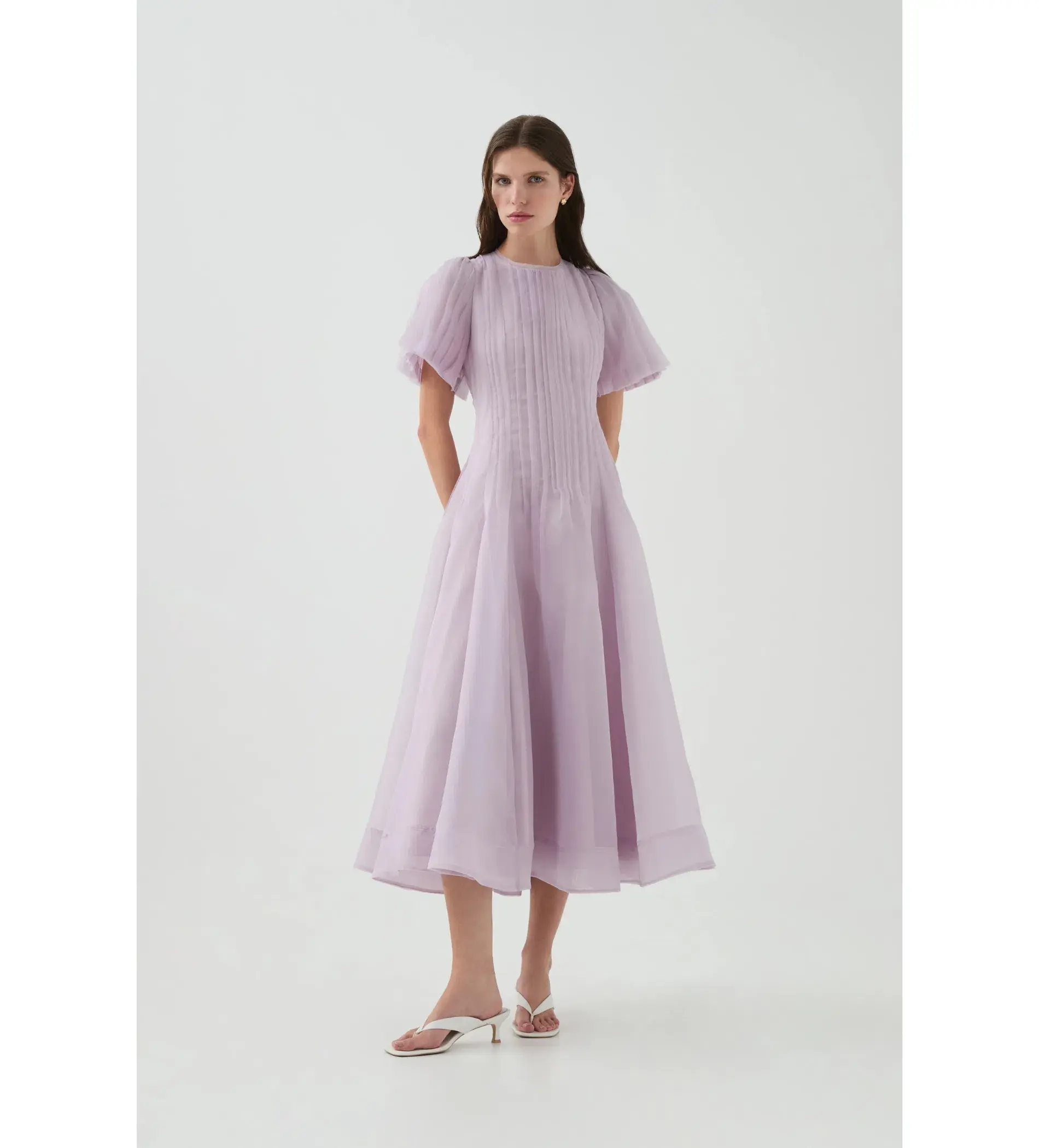 Aje Nova Pleated Midi Dress Size AU 12 - Image 1