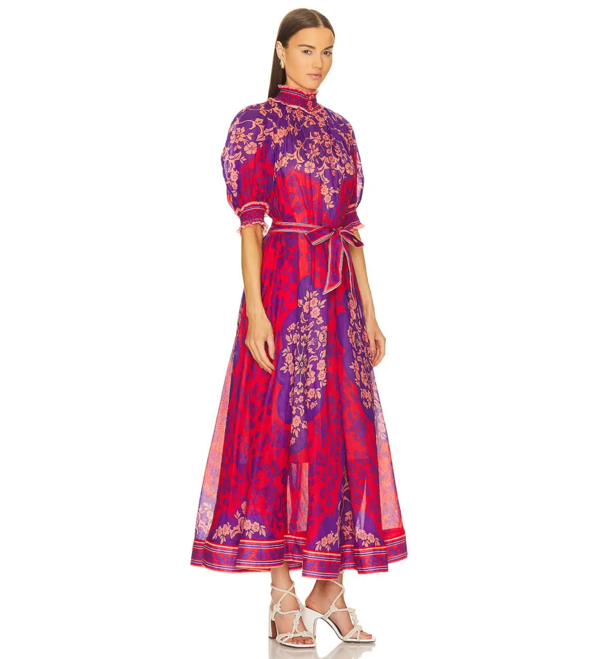 Zimmermann Raie Swing Maxi Dress Multi Floral Size 2/AU 12 - Image 2