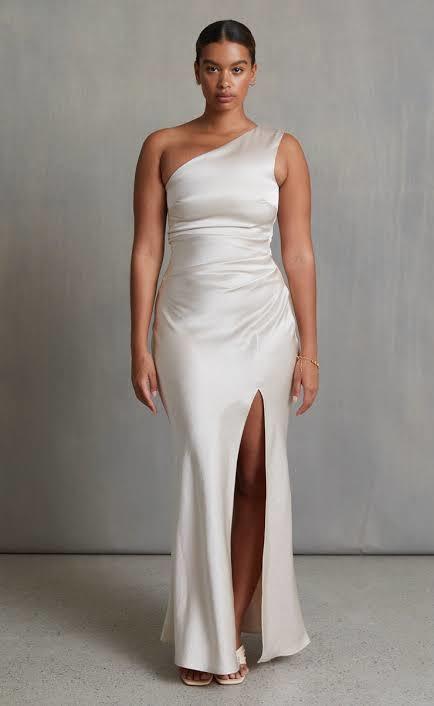 Bec & Bridge Dreamer Asym Dress Sand Size 8 - Image 7