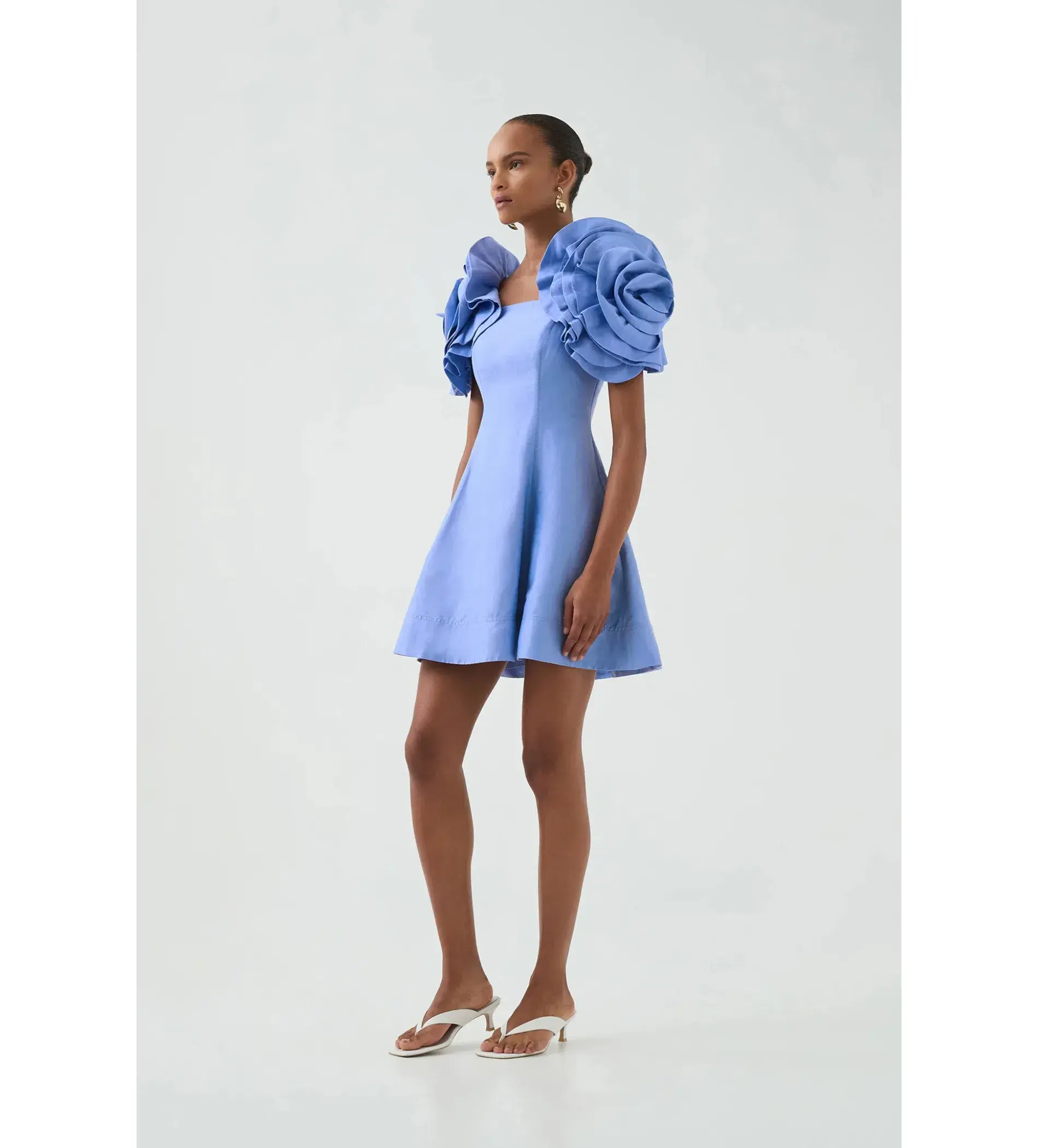 Aje Twyla Mini Dress Oyster Blue Size 8 - Image 1