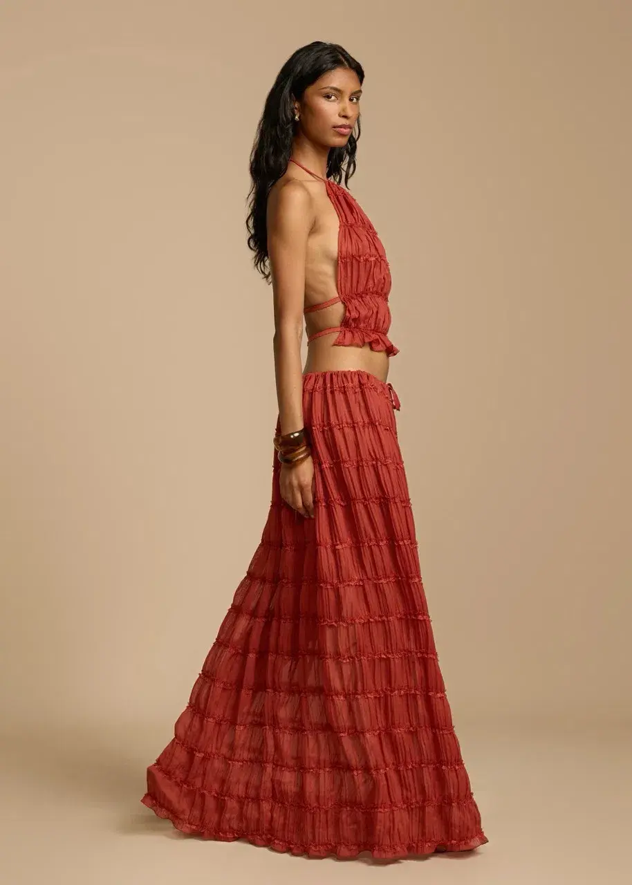 Arcina Ori Juliette Halter Set Red Size S / AU 8 - Image 3