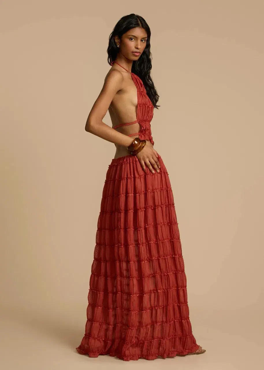 Arcina Ori Juliette Halter Set Red Size S / AU 8 - Image 4